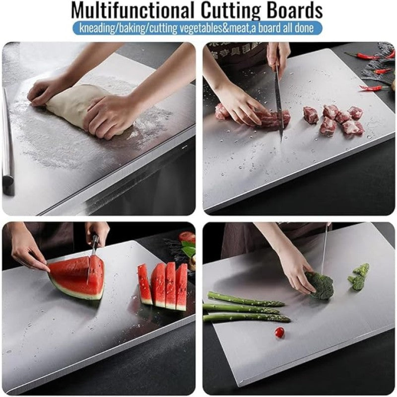 Ramzan Time-Saving Stainless Steel Cutting Board – Multipurpose Kitchen Essential
