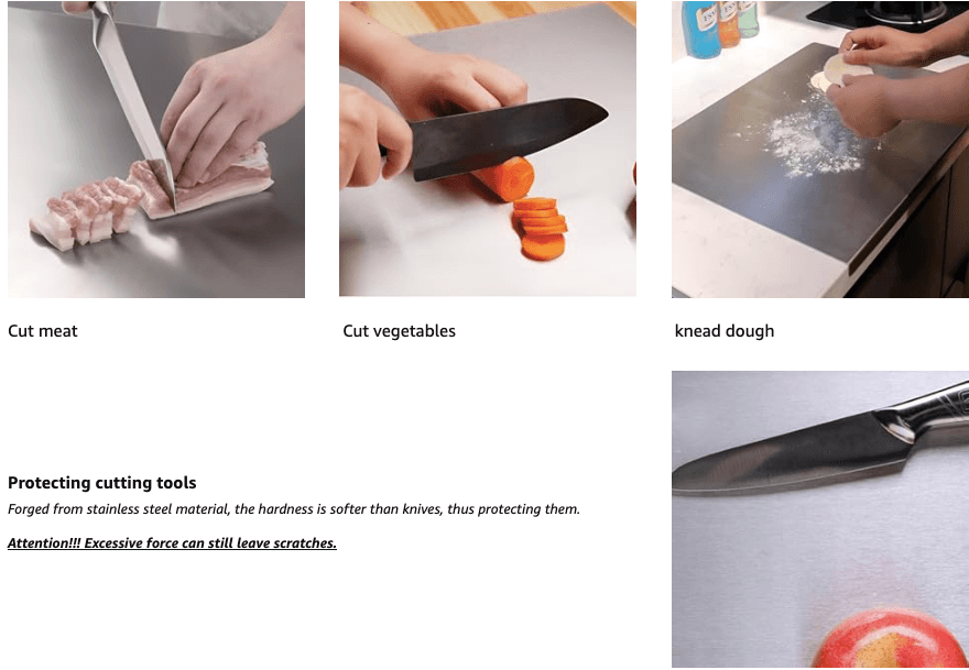 Ramzan Time-Saving Stainless Steel Cutting Board – Multipurpose Kitchen Essential