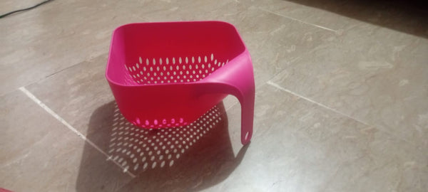 Rice, Veg, Meet, Strainer