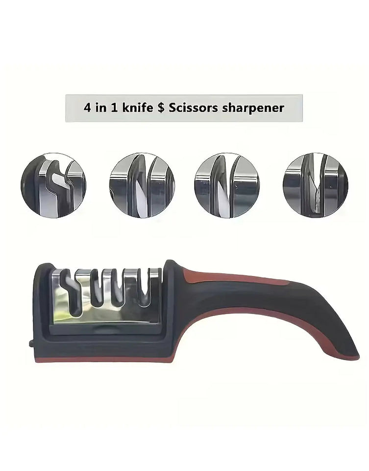 Ramzan Time-Saving 4-Stage Professional Kitchen Knife & Scissor Sharpener 🔪🌙