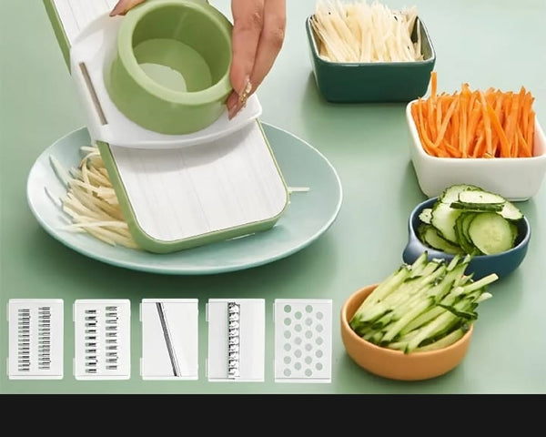 Time-Saving 5-in-1 Stainless Steel Vegetable Cutter for Ramzan Sehri & Iftari